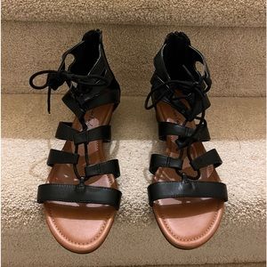 Gladiator flat sandals.